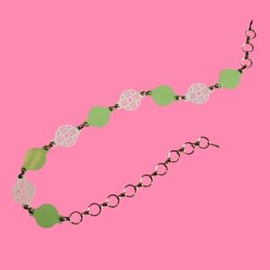 Vintage 70s enamel statement chain belt